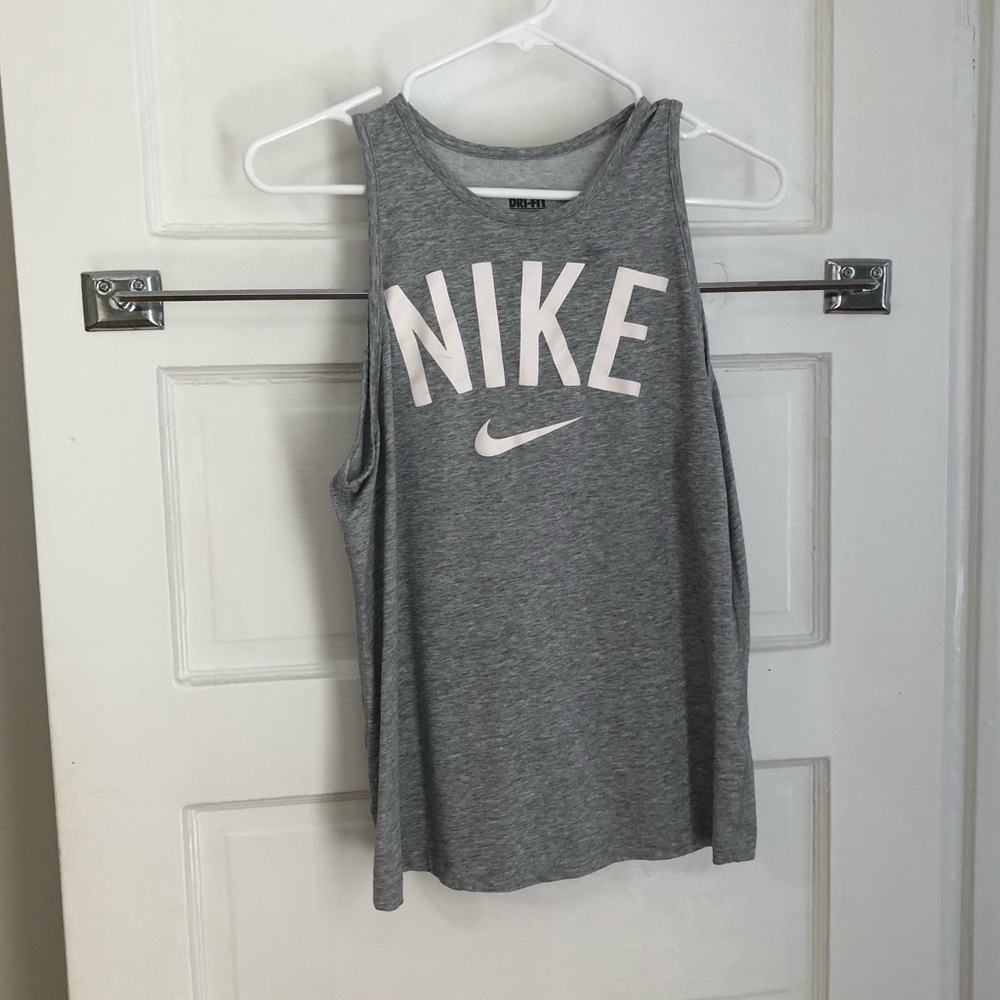 Gray Nike Workout Tank